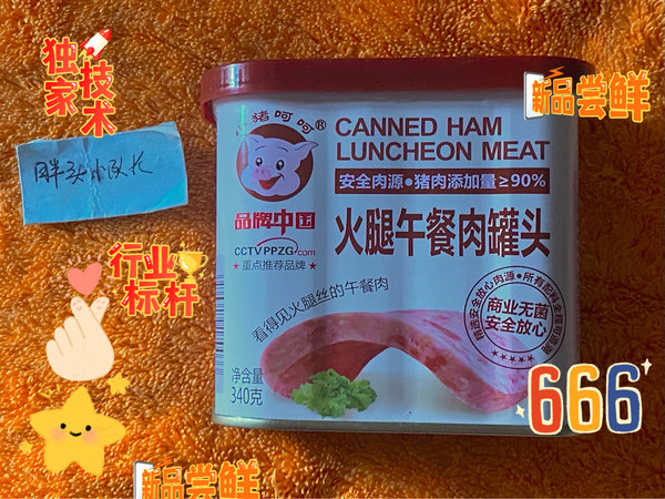 夏日露营好选择，小猪呵呵火腿午餐肉