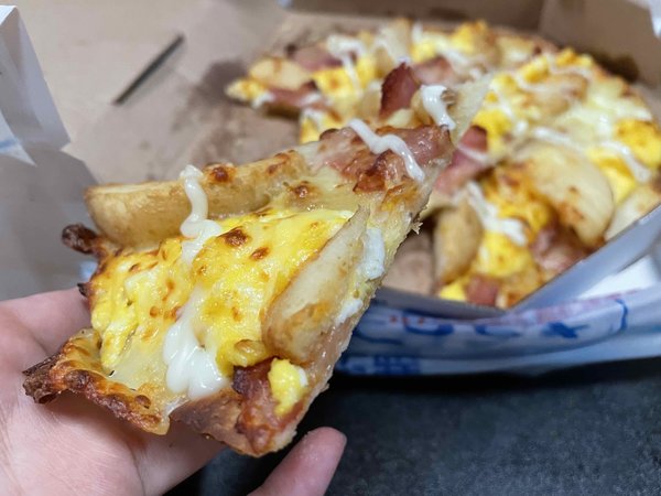 达美乐最爱土豆培根披萨，一定要点薄脆！