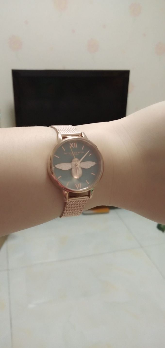 3d小蜜蜂手表女轻奢复古学生女士石英钢带腕表dw061314唯品会去购买