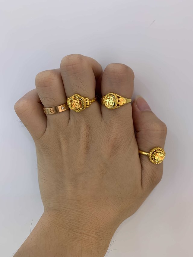 七夕礼物一步到位，三枚金戒指自由搭配