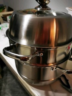 美厨蒸锅，304不锈钢30CM三层蒸锅