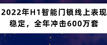 2022年H1智能门锁线上表现稳定，全年冲击600万套