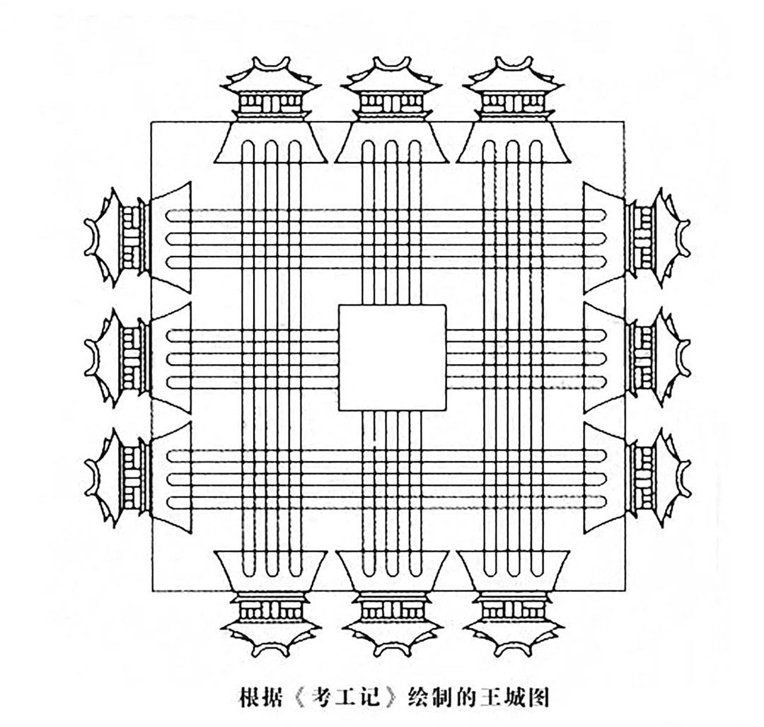 据《考工记》所绘制的王城图 08中国数字科技馆