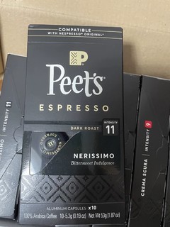 Peets皮爷原装进口Nespresso精品胶囊咖啡10