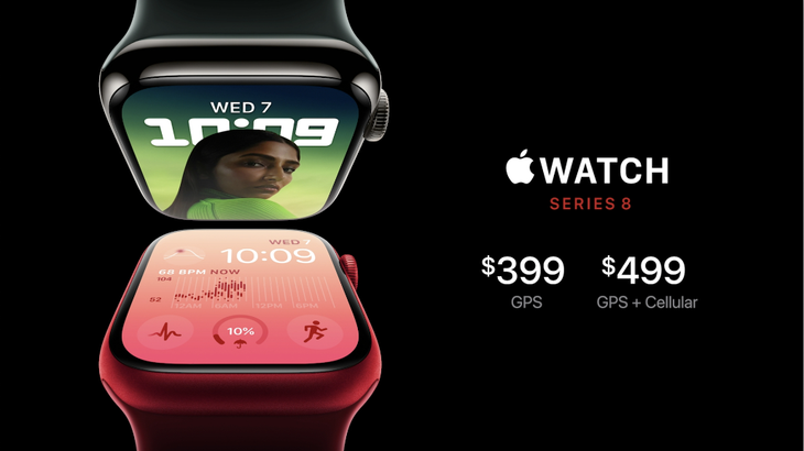 苹果发布 Watch Series 8 ：支持车祸检测、女性排卵周期计算
