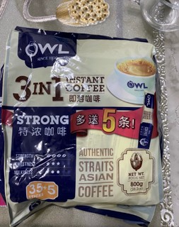 猫头鹰马来西亚进口三合一特浓速溶咖啡