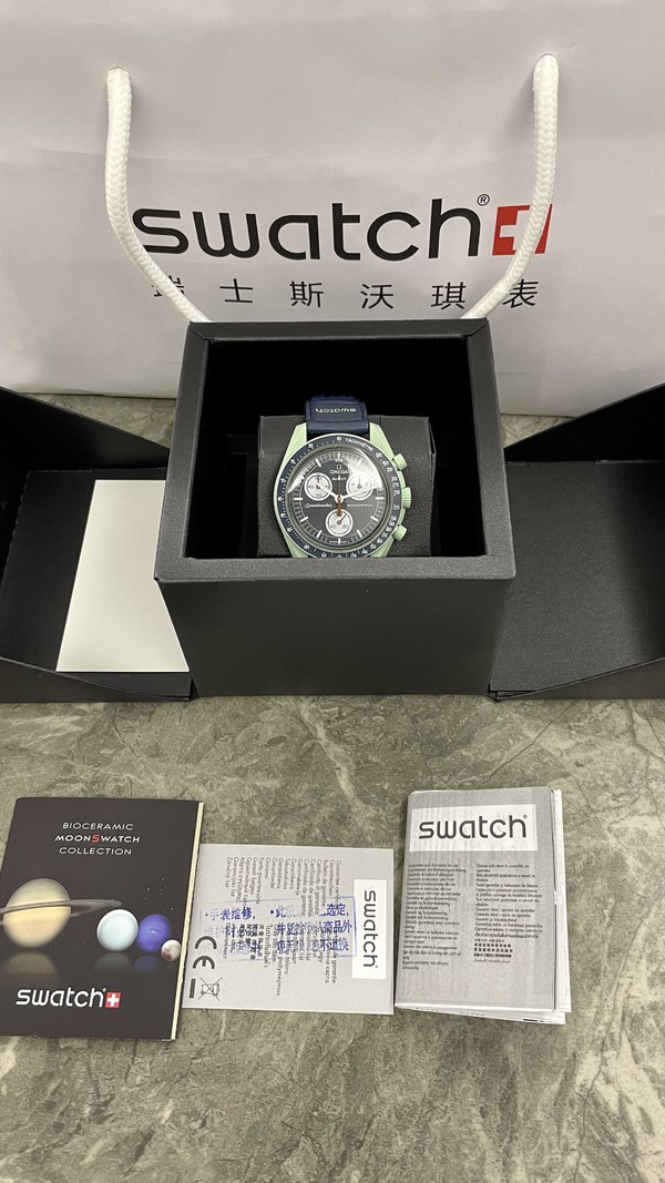 swatch 斯沃琪X OMEGA 欧米茄联名42毫米石英腕表MISSION TO VENUS