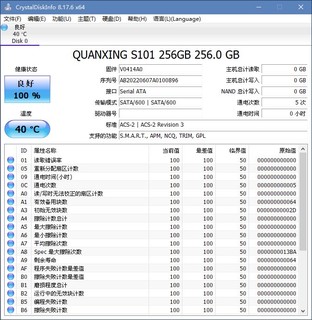 铨兴S101 256GB SATA固态硬盘简单测试