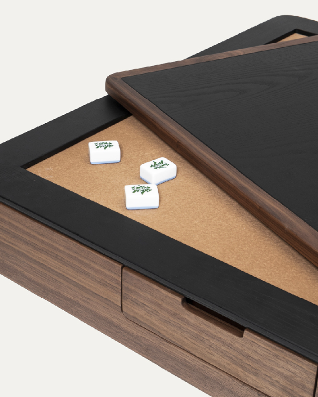 致家新品实木麻将桌，北美进口黑胡桃实木面板，雀友T4专利机芯，一桌两用
