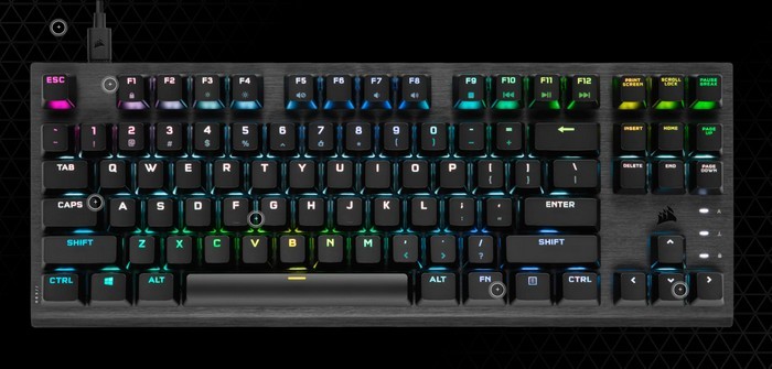 采用光轴：美商海盗船发布 K60 PRO TKL 和 K70 PRO OPX 机械键盘