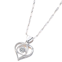 圣雅罗999足银项链女士款锁骨链时尚