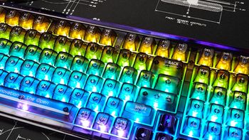 硬核桌面物志 篇二百四十四：米物客制化机械键盘BlackIO 98体验：透明黑晶与透明风格的完美邂逅，太帅了！