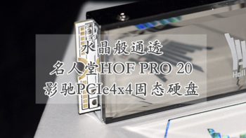 沈老师的电脑折腾之路 篇一百二十：水晶般通透 影驰名人堂HOF PRO 20 PCIe4x4固态硬盘 体验分享