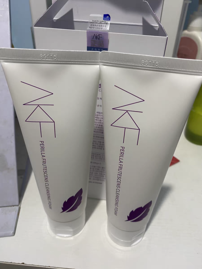 akf紫苏洗面奶氨基酸女深层清洁收缩毛孔控