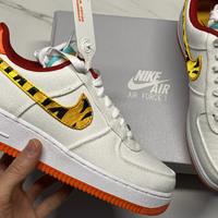 帆布鞋面老虎头刺绣，Nike Air Force 1