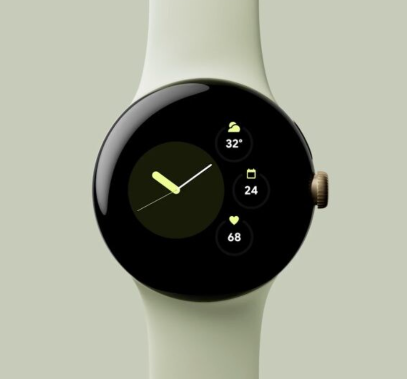 谷歌展示 Pixel Watch 手表，犹如鹅卵石，四种配色，搭 Wear OS系统