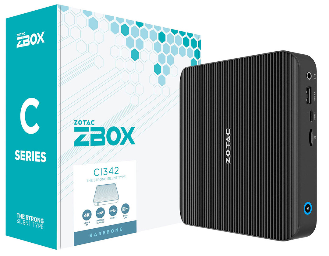 索泰发布 ZBOX edge CI342 迷你主机，奔腾四核，无风扇，双千兆