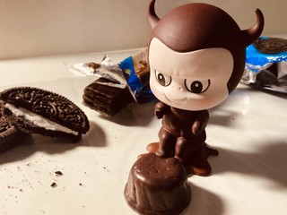 Labubu精灵甜品系列 热巧克力蛋糕🍫