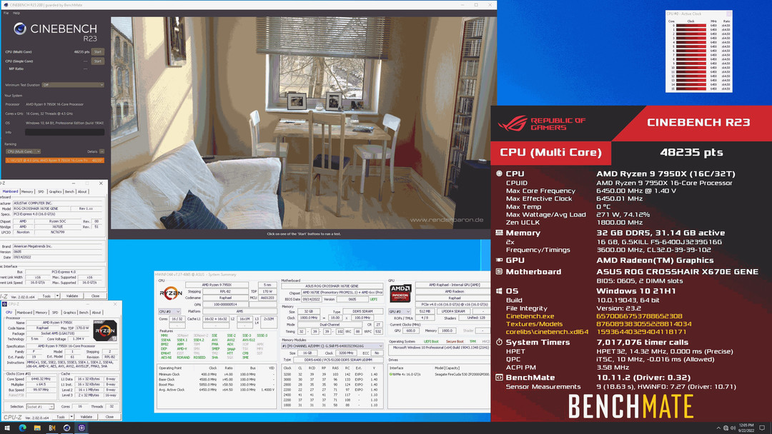 AMD Ryzen 9 7950X 超频6.7GHz，打破 CB R23 世界纪录