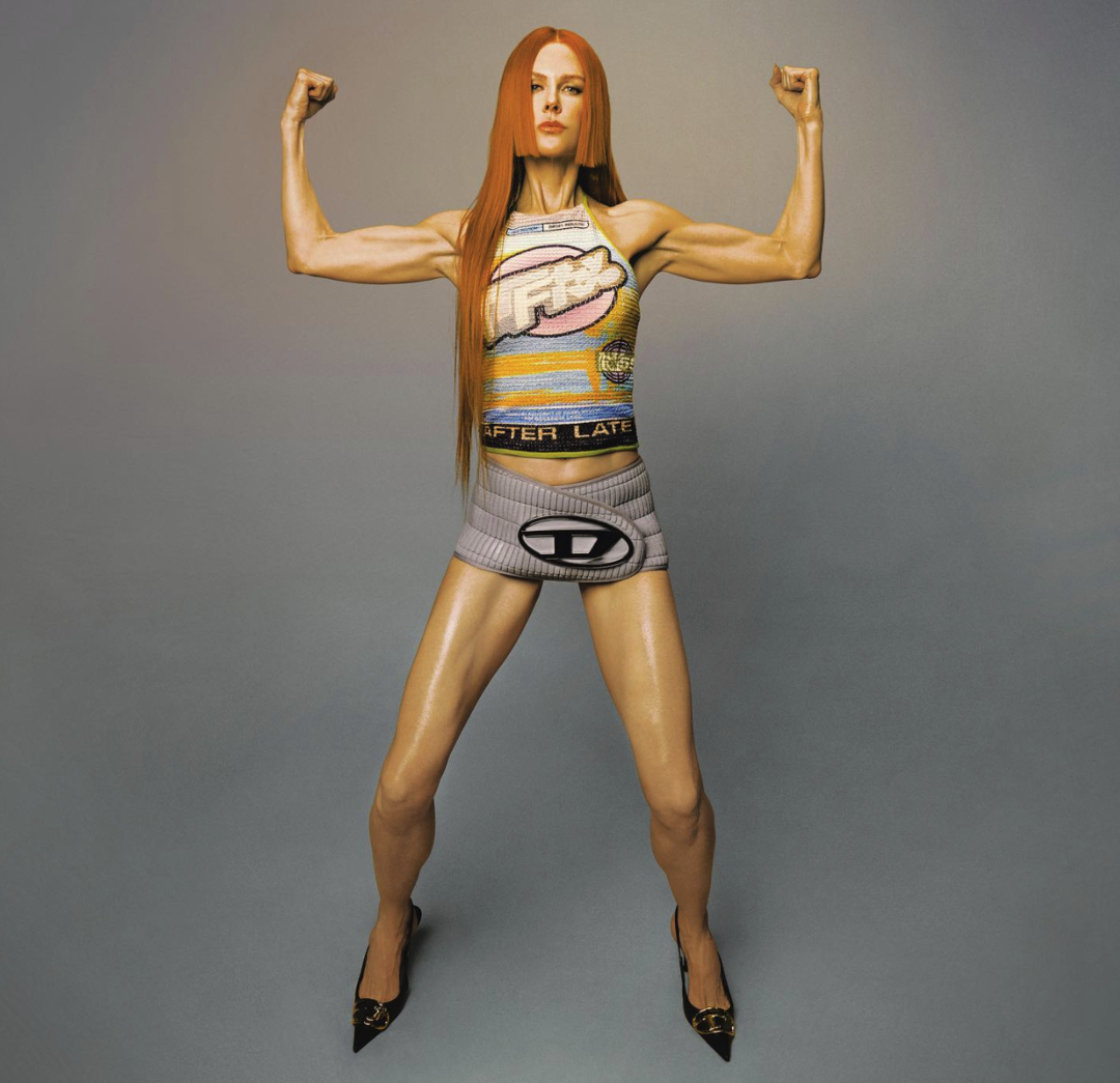 55岁妮可·基德曼肌肉张力拉满，最美180cm“金刚芭比” ！