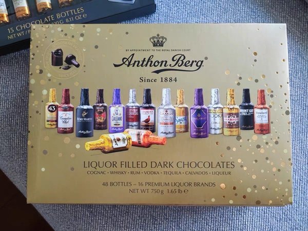 爱顿博格黑巧酒心巧克力48支