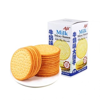 国庆出游Aji牛奶味大饼干鲜乳薄脆175g早餐