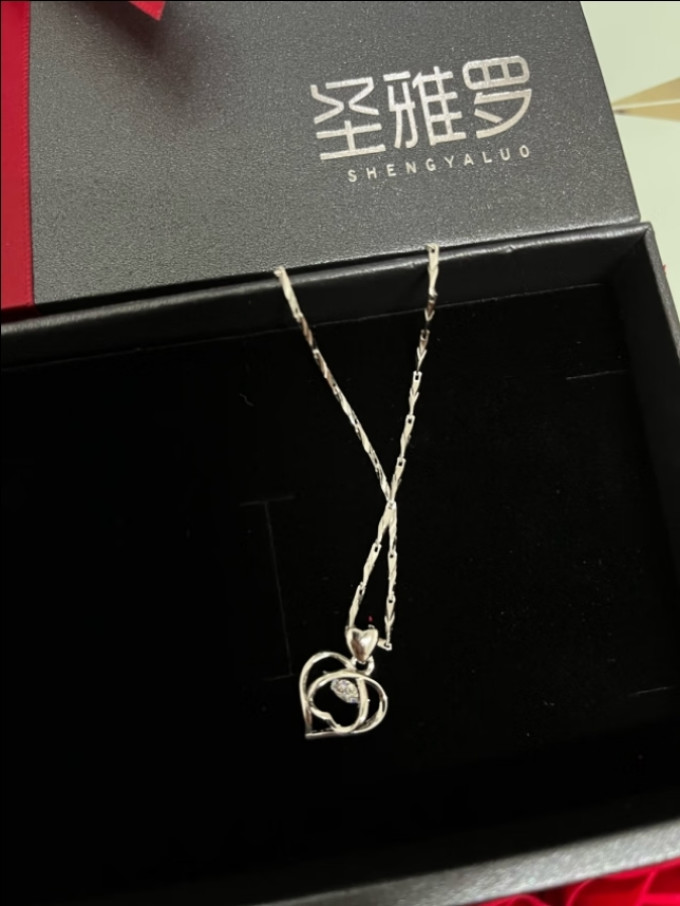 圣雅罗999足银项链女士款锁骨链学生时尚足