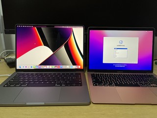 MacBook pro 14 和 M1 air简评对比