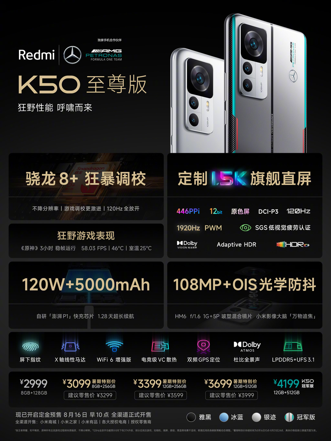 最高优惠 600 元：Redmi K50 至尊版官方降价