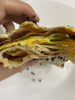 在家做的煎饼跟单位门口一个味