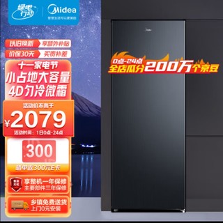 美的(Midea)200升 家用囤货立式冰柜 一级能