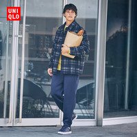 优衣库男装新升级粗针松紧九分裤摇粒绒内里保暖长裤451325UNIQLO