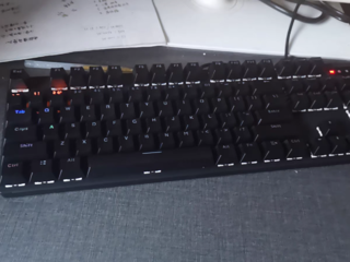 雷柏V500机械键盘黑青茶红轴
