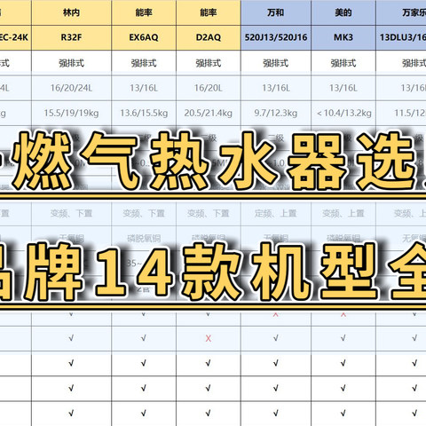 燃气热水器怎么选，水量伺服、旁通混水、零冷水等一文全知晓，更有14款高性价比燃热清单带你备战！