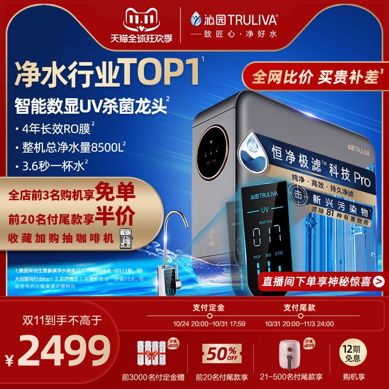 双11来了，都是1000G的RO净水器，你选哪个？