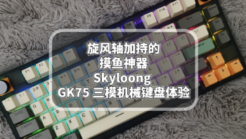 数码原动力 篇一百一十五：旋风轴加持的摸鱼神器Skyloong GK75三模机械键盘体验