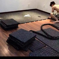 家用运动地板家庭隔音地毯健身房减震橡胶地垫力量区缓冲防震地胶