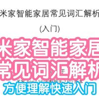 自制《米家智能家居常见词汇解析》。小米智能家居入门词典。入坑必备。解释常见词汇助你快速入门