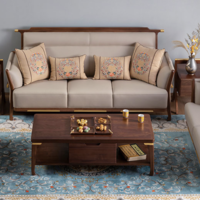 小米有品上新铜木主义沙发，新中式风格+真金点缀，美国黑胡桃原木+NAPPA头层牛皮