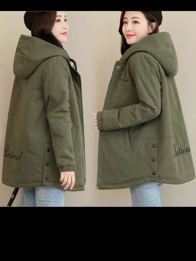 中长款加绒加厚棉衣女冬季新款韩版时尚高级