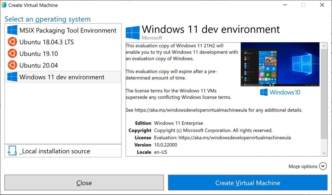 微软推出 免费 Win11 22H2 开发环境虚拟机