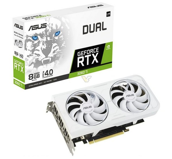 华硕发布两款“新”RTX 3060/Ti DUAL 非公卡，白色披风、显存有升有降_