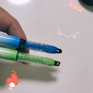 双色直液式荧光笔🤖记号笔也可以是直液式