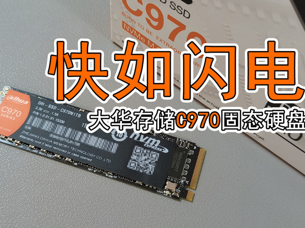 快如闪电，零添加！大华存储 C970 固态硬盘