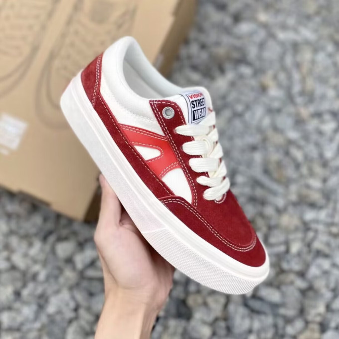 vision street wear运动板鞋怎么样 潮流时尚的vision红色板鞋_什么