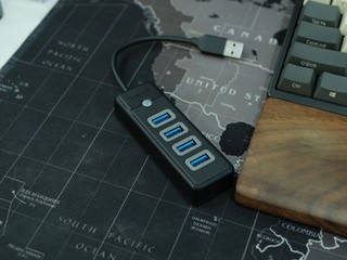 奥睿科4口USB3.0口袋集线器晒物！