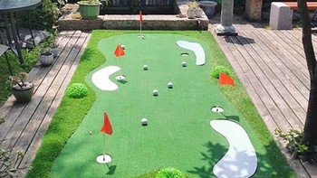 万物皆可测 JH家庭高尔夫练习器推杆果岭地毯迷你办公室球道室内golf球场草坪