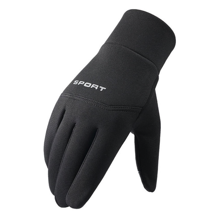 骑自行车健身运动的人到冬天都需一双保暖手套