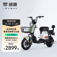 绿源超长续航锂电池电动车新国标电动自行车ZFB千草绿48V24A（预计7天左右发货）