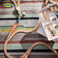 IKEA宜家LILLABO利乐宝火车玩具套装拼装轨道车益智儿童早教玩具